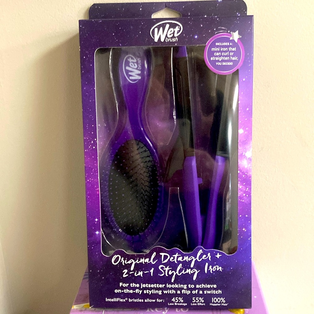 Wet Brush Original Detangling Brush + 2-in-1 Styling Iron